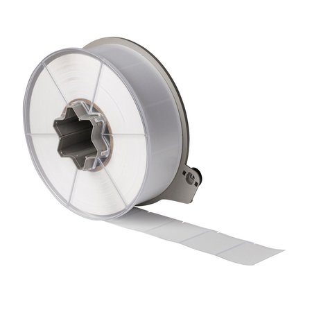 BRADY A5500 PVC Tedlar Wire and Cable Flag Labels 2 in H x 2 in W White 3000/RL A55-13-437